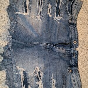 KanCan Distressed Blue Jean Shorts